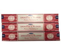 Satya Nag Champa Lot de 3 bâtons d'encens Sang de dragon 15 g chacun