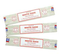 Satya Bâtons d'encens Nag Champa Sauge blanche - Lot de 3 boîtes