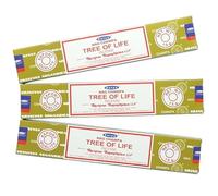 Satya Nag Champa Lot de 3 paquets de bâtons d'encens 100 % naturels faits à la main pour soulager le stress, la décoration spirituelle, l'estompage et la méditation