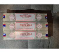 Satya Nag Champa Lot de 3 paquets de bâtons d'encens Sauge blanche
