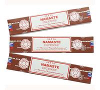Satya Nag Champa Namaste Lot de 3 Paquets de bâtons d'encens