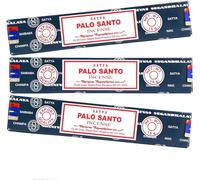 Satya Nag Champa Palo Santo Lot de 3 paquets de bâtons d'encens 100 % naturels faits à la main pour soulager le stress, la décoration spirituelle, l'estompage et la méditation