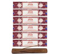 Satya Opium Bâtons d'encens - Lot de 6 parfums avec support pour bâtons d'encens Nakshatra | Chaque boîte de 15 g Joss Stick à longue combustion | pour la méditation yoga aromathérapie par Nakshatra