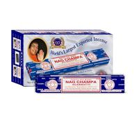 Satya Sai Baba Nag Champa Agarbatti Lot de 12 boîtes de bâtons d'encens 15 g