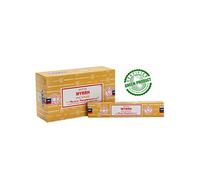 Satya Bâtons d'encens Sai Baba Nag Champa Myrrhe 180 g (12 x 15 g)