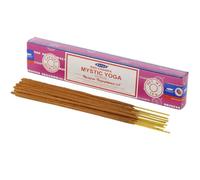 Satya Sai Baba Nag Champa Mystic Yoga Boîte de 180 g de bâtons d'encens Agarbatti | 12 Paquets de 15 g chacun dans Une boîte | Qualité d'exportation