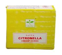 Satya SAMASIA Lot de 1 cône d'encens à la citronnelle, utilisé pour l'aromathérapie, le spa, le yoga, les mariages, le Reiki, la méditation, la guérison