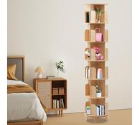 SAUADY Bibliothèque rotative à 6 niveaux à 360° de haute qualité et durable en bois Diamètre : 45 cm