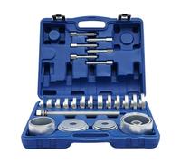 SAUADY Kit d'outils de roulement de roue universel de 31 pièces, extracteur de roulement de roue, kit de montage pour voiture et camionnette, avec mallette de rangement, argenté