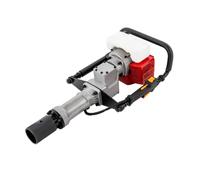 SAUADY Piquet à gaz en T - Marteau de clôture - Moteur 2 temps pour bâtiments - Garde-corps - Noir, rouge, gris - 80 x 35 x 25 cm