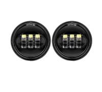 SAUANMNKTP Ensemble De Phare De Moto Pour Classique Pour Route Pour King 4,5 Pouces 1/2 Pouce Auxiliaire De Croisement Feu Antibrouillard LED Pour Moto(Black NO Halo)