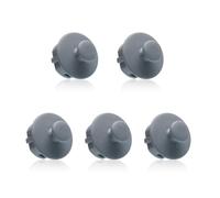 SAUBA Dodo Lot de 5 cache-prises avec crochet - Gris - Porte-serviettes sans perçage ni collage pour prises de contact de protection - Prise Schuko type C, F, K (gris)