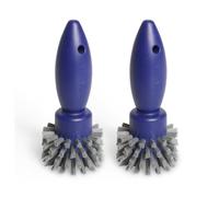 SAUBA UNO Lot de 2 brosses de nettoyage rondes à poils durs pour prises de courant contre la poussière et la saleté Prise Schuko type C, F, K