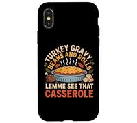 Sauce à la Dinde et Petits Pains Casserole drôle Thanksgiving Coque pour iPhone X/XS