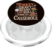 Sauce à la Dinde et Petits Pains Casserole drôle Thanksgiving PopSockets PopGrip pour MagSafe