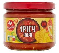 Sauce Salsa épicée en bocal de verre 315 g - recette riche en tomates et poivrons, parfaite pour apéritif, tacos et plats mexicains maison - Lot de 4