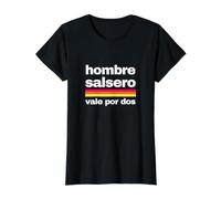 Sauce Sauce Danse Roue Cuba | SBK Sauce Bachata Kizomba T-Shirt Graphique avec Valeur, Femme, Noir, XS