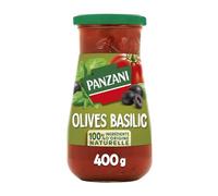 Sauce tomates cuisinées aux olives et au basilic PANZANI - le pot de 400g Lot De 4 - Par Lot