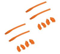 SAUCER Kit de plaquettes de nez et embouts de rechange en caoutchouc compatibles avec lunettes de soleil Oakley Flak 2.0 OO9295 | Flak 2.0 XL OO9188 - Orange