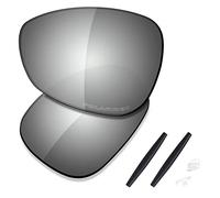 Saucer Kit de verres de rechange et caoutchouc pour lunettes de soleil Oakley Crosshair 1.0 (2005), (High Defense - Métal chromé polarisé.), Taille unique