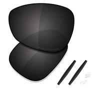 Saucer Kit de verres de rechange et caoutchouc pour lunettes de soleil Oakley Crosshair 1.0 (2005), (High Defense - carbone noir polarisé.), Taille unique