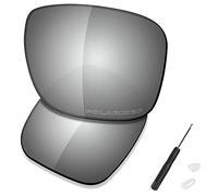 Saucer Lentilles de rechange premium et tournevis H20 et embouts de nez pour lunettes de soleil Oakley Holbrook Metal OO4123 haute définition - Métal chromé polarisé