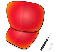 Saucer Lentilles de rechange premium et tournevis H20 et embouts de nez pour lunettes de soleil Oakley Holbrook Metal OO4123 haute définition - Rouge feu polarisé