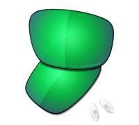 Saucer Lentilles et plaquettes de nez de rechange pour Oakley Socket Ti OX5019 54 mm | Protection UV400, anti-rayures, ajustement précis, Vert jade polarisé, taille unique