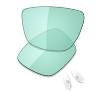 Saucer Lentilles et plaquettes de nez de rechange pour Oakley Voon OX3026 57 mm | Protection UV400, anti-rayures, ajustement précis, Vert pastel non polarisé, taille unique