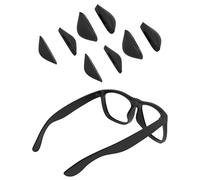 Saucer Plaquettes de nez de rechange compatibles avec lunettes de soleil Ray-Ban Justin RB4165, 2 paires noires standard + coupe asiatique noire, taille unique