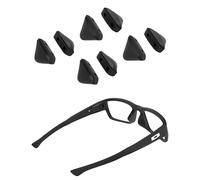 Saucer Plaquettes de nez de rechange pour lunettes Oakley Airdrop OX8046 | OX8065 | Chanfrein | Chamfer 2.0 | Hyperlink, 2 paires noires standard + coupe asiatique noire, taille unique