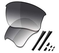 Saucer Premium Lentilles de rechange et kits en caoutchouc pour Oakley Flak Jacket XLJ, (High Defense - Grey Gradient Tint Polarized), Taille unique