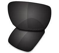 Saucer Verres de rechange de qualité supérieure pour lunettes de soleil Oakley Ejector OO4142, High Defense - Carbon Black Polarisé, taille unique