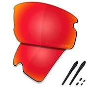 Saucer Verres de rechange et kits en caoutchouc pour lunettes de soleil Oakley Flak 2.0 OO9295 High Defense - Rouge feu polarisé
