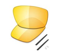 Saucer Verres de rechange et kits en caoutchouc pour lunettes de soleil Oakley Square Wire 2 2014, Jaune HD non polarisé, taille unique