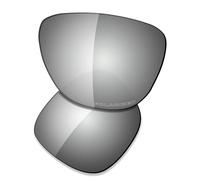Saucer Verres de rechange haut de gamme compatibles avec les lunettes de soleil intelligentes Ray-Ban Meta Wayfarer RW4008 53 mm, Métal chromé polarisé, taille unique
