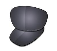 Saucer Verres de rechange haut de gamme compatibles avec les lunettes de soleil Wiley X Gravity 63 mm, Bouclier noir polarisé, taille unique