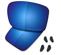 SAUCER Verres de rechange haut de gamme pour lunettes de soleil Oakley Double Edge OO9380-66 mm, Bleu nuit polarisé, Taille unique
