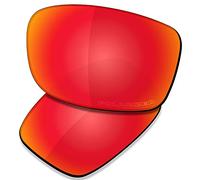 Saucer Verres de rechange haut de gamme pour lunettes de soleil Oakley Fives Squared, Rouge feu polarisé, Taille unique