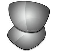 SAUCER Verres de rechange haut de gamme pour lunettes de soleil Oakley Frogskins OO9013 | Frogskins Low Bridge Fit OO9245, Métal chromé polarisé, Taille unique