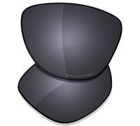 SAUCER Verres de rechange haut de gamme pour lunettes de soleil Oakley Frogskins OO9013 | Frogskins Low Bridge Fit OO9245 - Shield Black Polarized