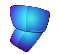 Saucer Verres de rechange haut de gamme pour lunettes de soleil Oakley Gascan Small, Haute défense - Bleu glacier polarisé, taille unique