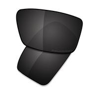 Saucer Verres de rechange haut de gamme pour lunettes de soleil Oakley Gascan Small, Haute défense - Noir carbone polarisé, taille unique