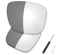 Saucer Verres de rechange haut de gamme pour lunettes de soleil Oakley Holbrook Metal OO4123, Activation photochromique anti-grenouille, taille unique