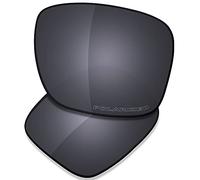 SAUCER Verres de rechange haut de gamme pour lunettes de soleil Oakley Holbrook Mix OO9384 | Holbrook Mix Low Bridge Fit OO9385 haute définition - Bouclier noir polarisé