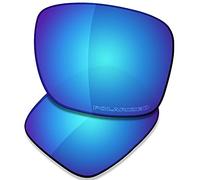 SAUCER Verres de rechange haut de gamme pour lunettes de soleil Oakley Holbrook Mix OO9384 | Holbrook Mix Low Bridge Fit OO9385 Lunettes de soleil haute défense - Bleu glacier polarisé