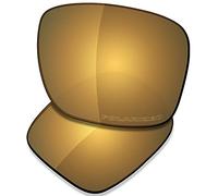 SAUCER Verres de rechange haut de gamme pour lunettes de soleil Oakley Holbrook Mix OO9384 | Holbrook Mix Low Bridge Fit OO9385, Bronze doré polarisé, Taille unique
