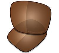 SAUCER Verres de rechange haut de gamme pour lunettes de soleil Oakley Holbrook Mix OO9384 | Holbrook Mix Low Bridge Fit OO9385, Marron ambré polarisé, Taille unique