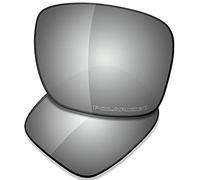 SAUCER Verres de rechange haut de gamme pour lunettes de soleil Oakley Holbrook Mix OO9384 | Holbrook Mix Low Bridge Fit OO9385 Lunettes de soleil haute défense - Métal chromé polarisé