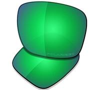 SAUCER Verres de rechange haut de gamme pour lunettes de soleil Oakley Holbrook Mix OO9384 | Holbrook Mix Low Bridge Fit OO9385 haute définition - Vert jade polarisé